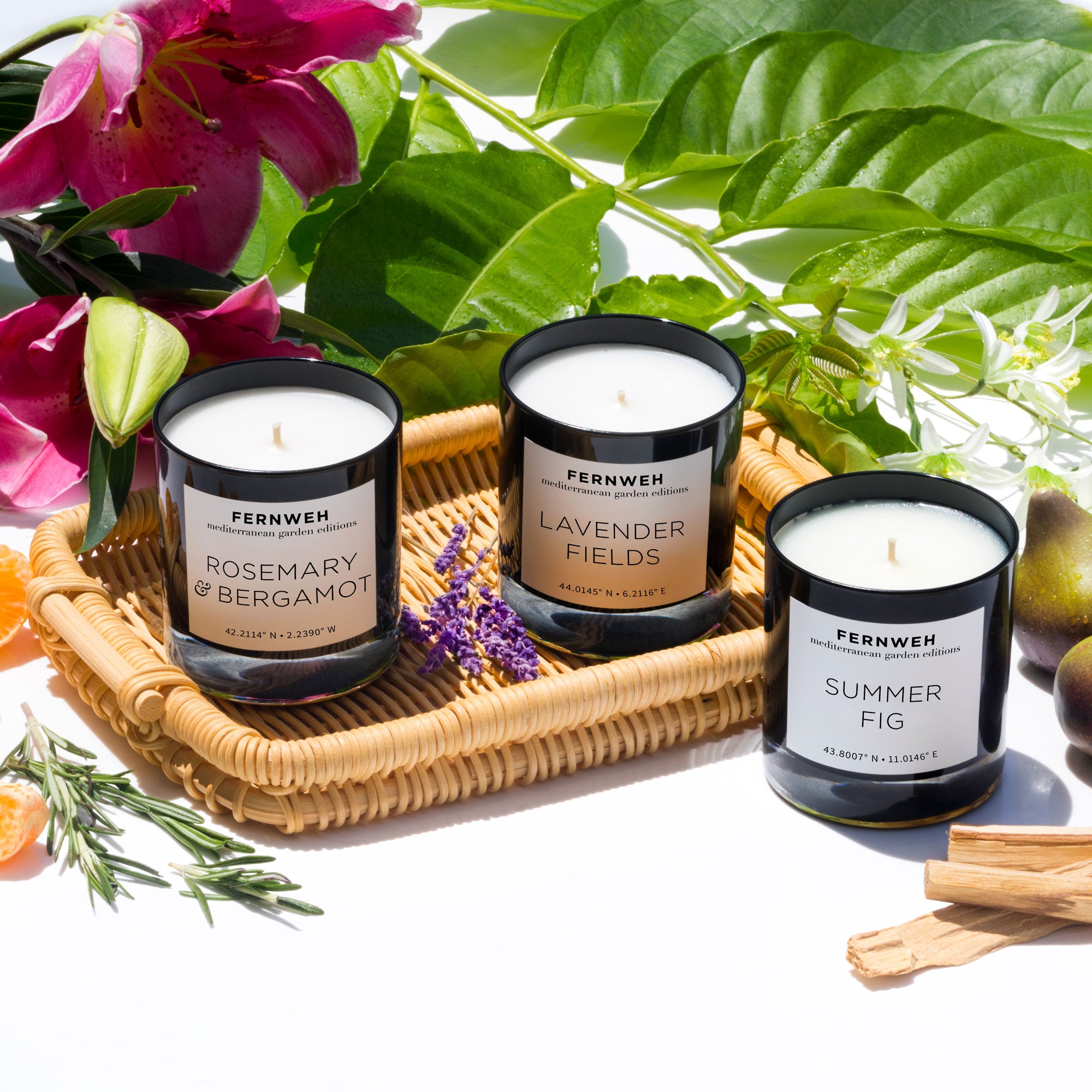 MEDITERRANEAN GARDEN Candle Set