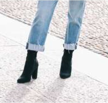 ankle boots with cuffed jeans