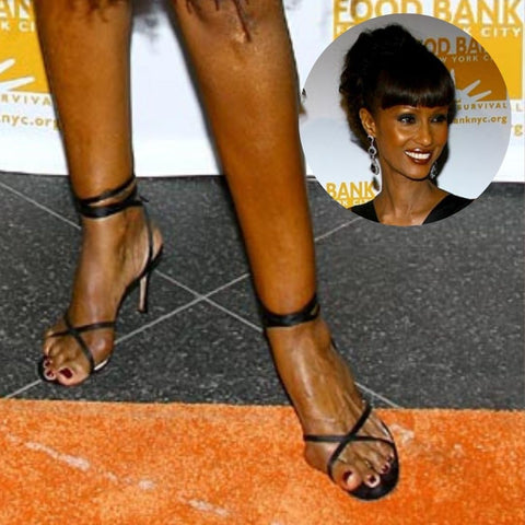 celebrities with bunions iman feet