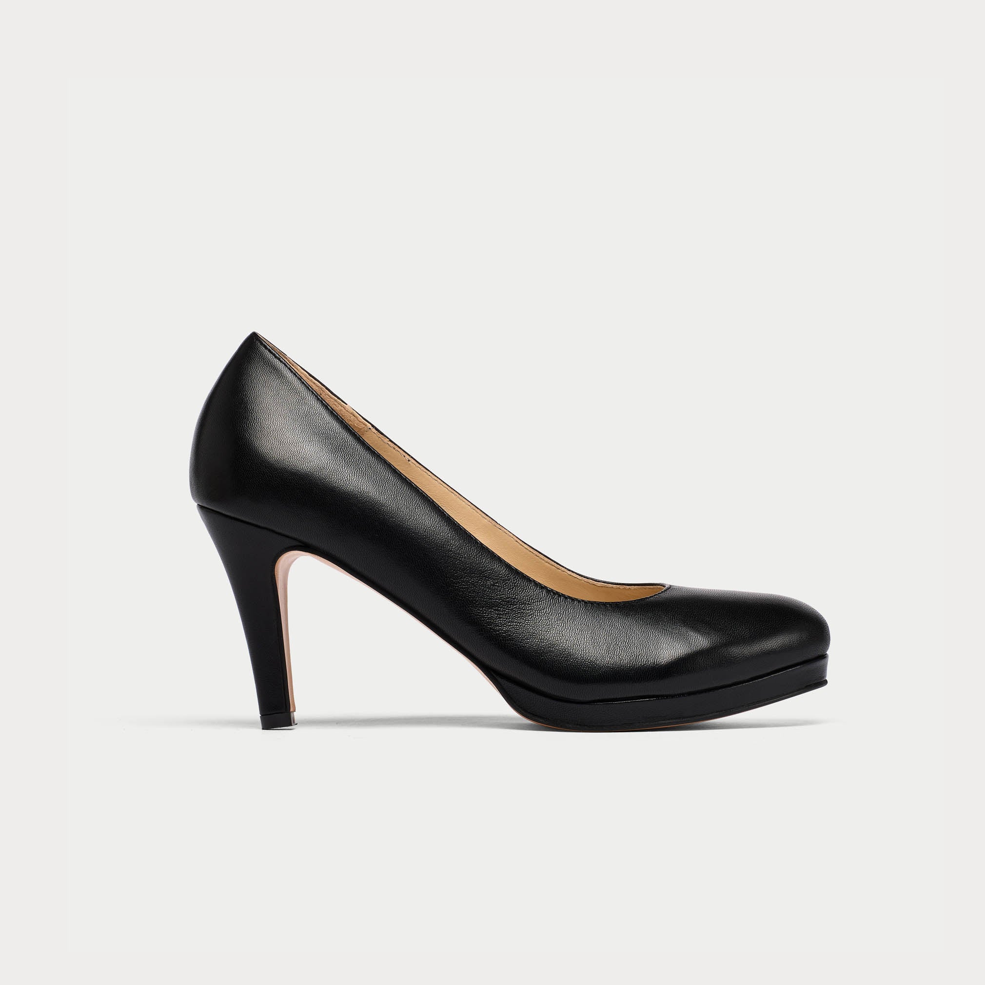 Sophia black leather heels for bunionsside