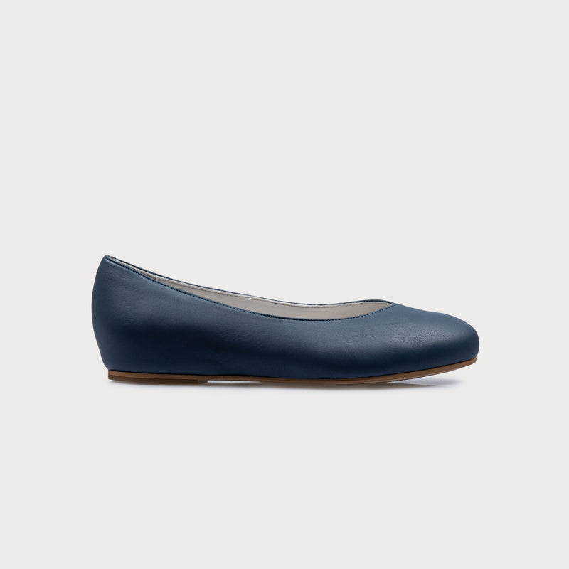 Calla | Charlotte | Blue leather flat 