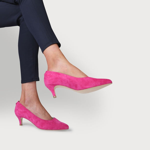 fuchsia shoes low heel