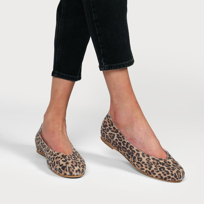 leopard flat shoes uk