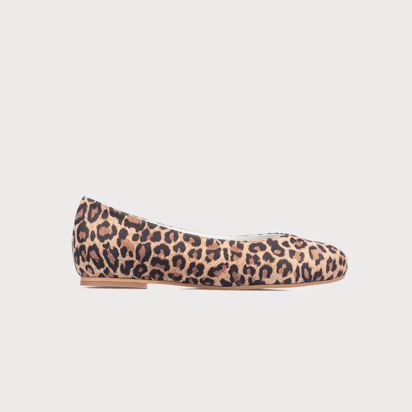 Calla | Charlotte | Leopard print flats for bunions in a wide fit