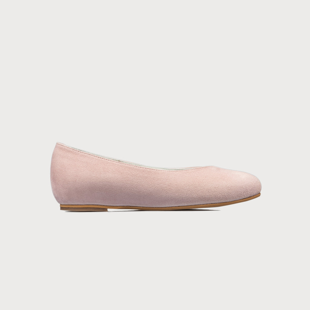 pink suede flat shoes