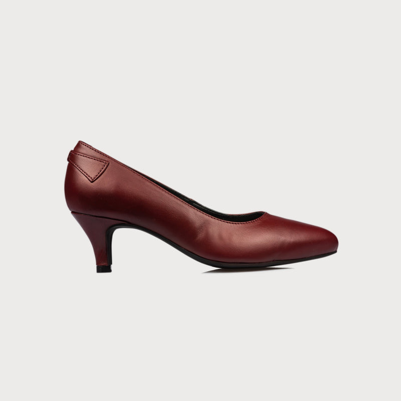 Calla | Ava | Wine leather heels for 