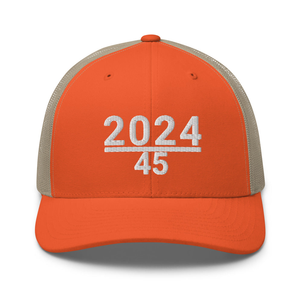 45 2024 Hat 2024 Trucker Cap Snowhoodie   Retro Trucker Hat Rustic Orange Khaki Front 60a883105b44f 