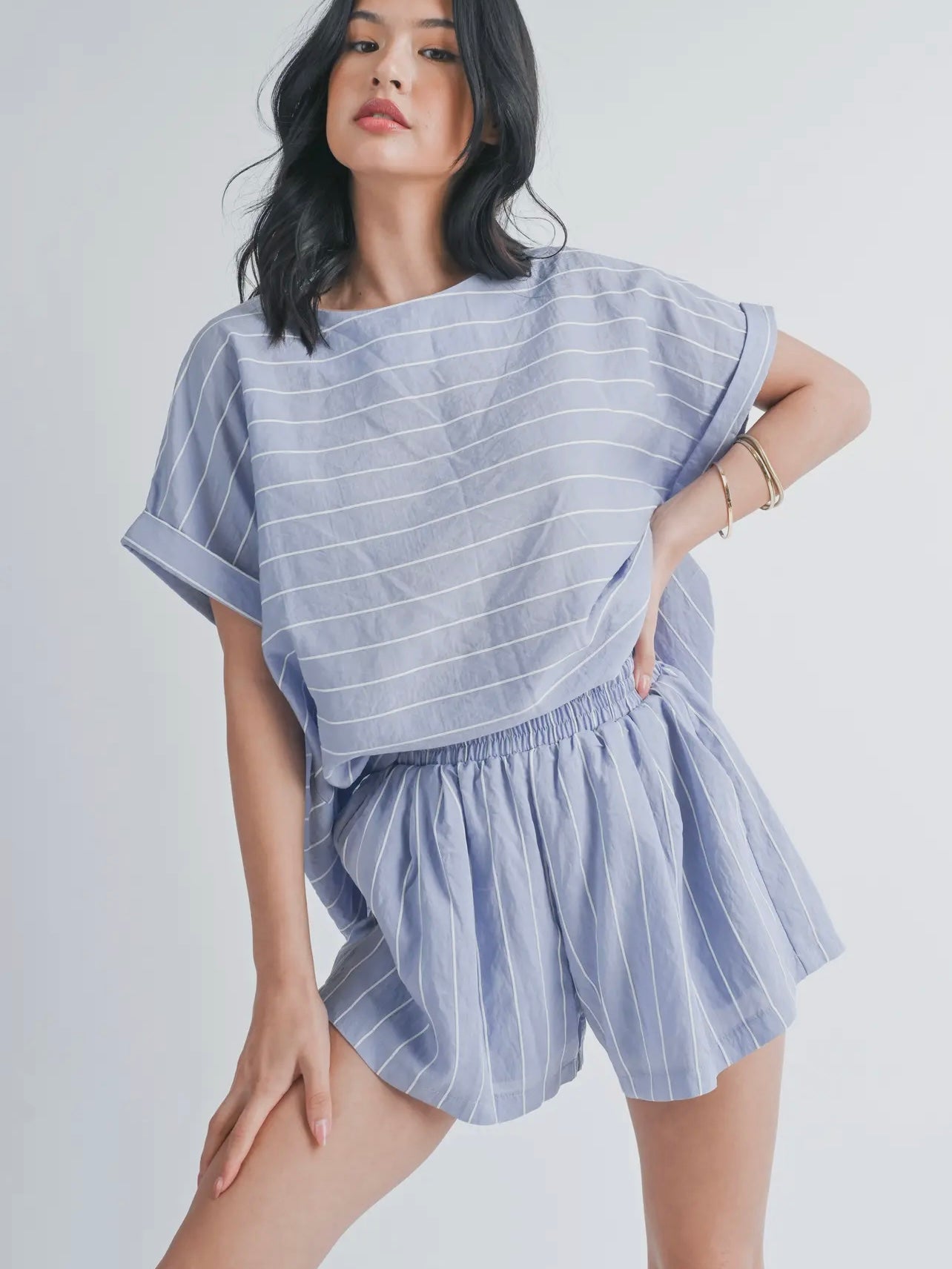 A Good Day For Chambray Set in Blue