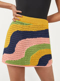Mila Crochet Skirt in Forsythia Combo
