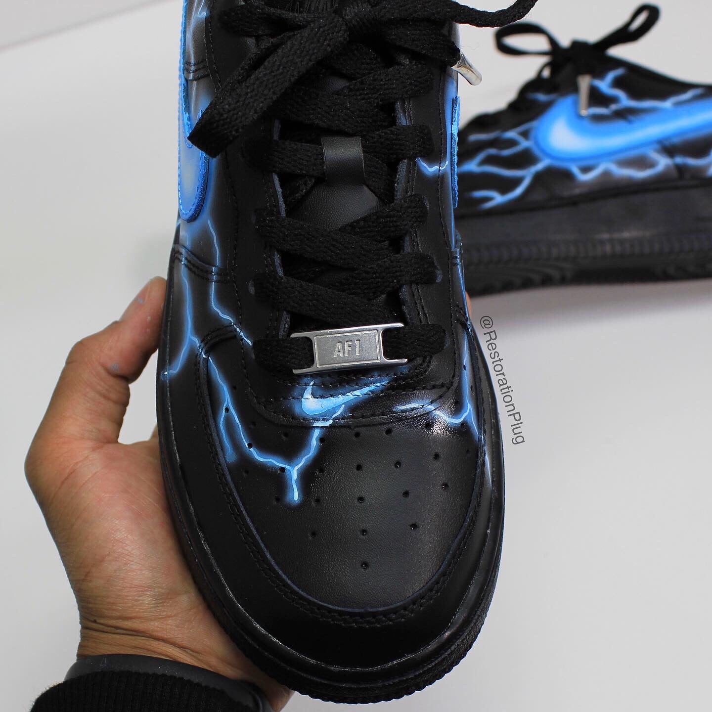 black air force 1 custom lightning