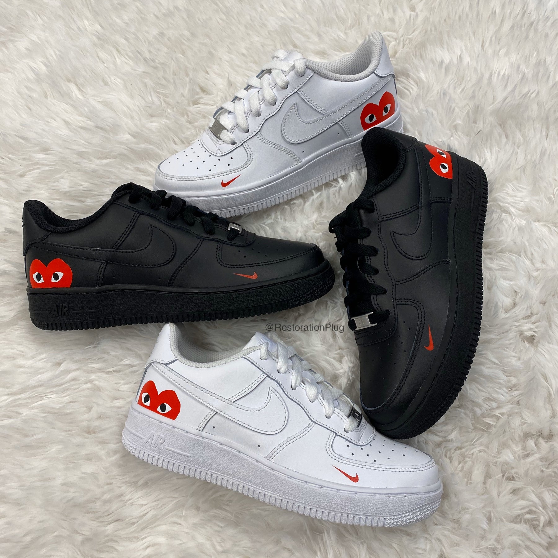 air force 1 with heart