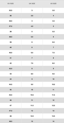 air force 1 sizing chart