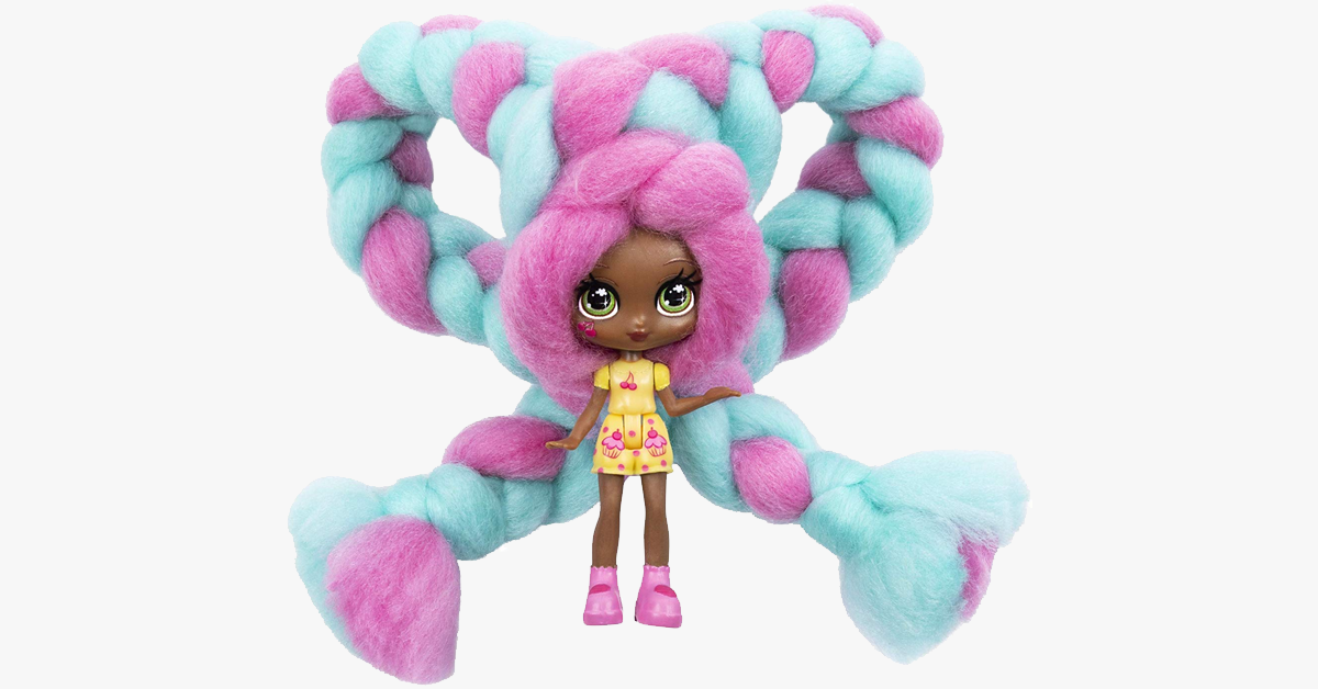 cotton candy hair doll