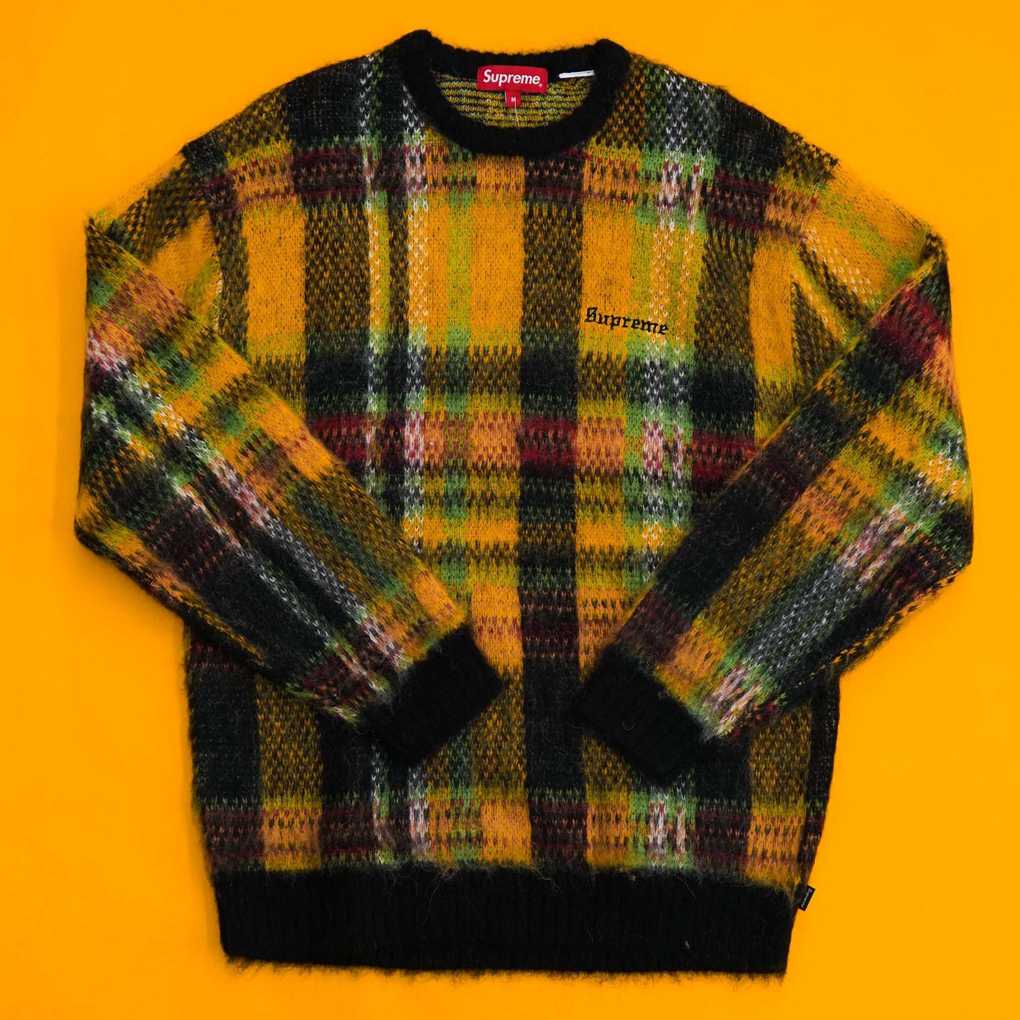 brushed plaid sweater supreme