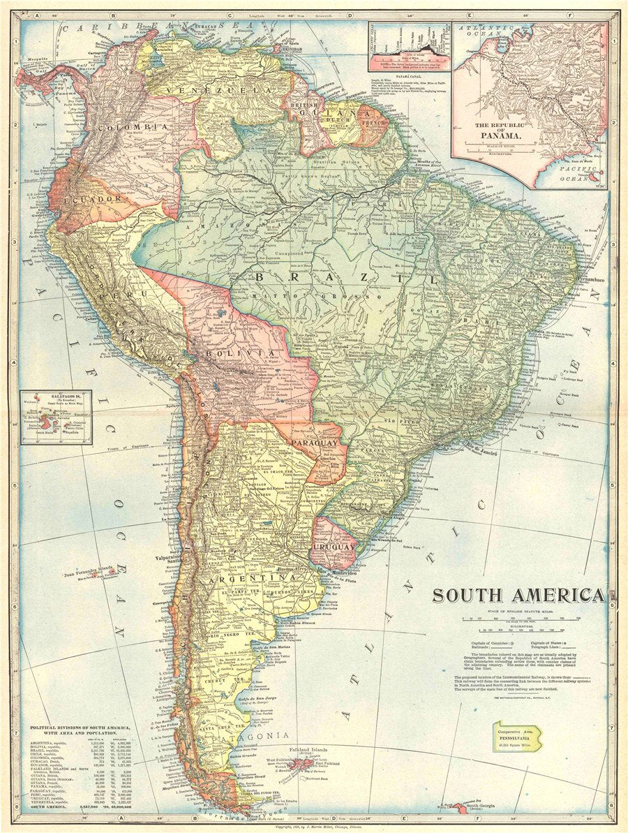 Carte Amerique Du Sud Capitales Globes Terrestres