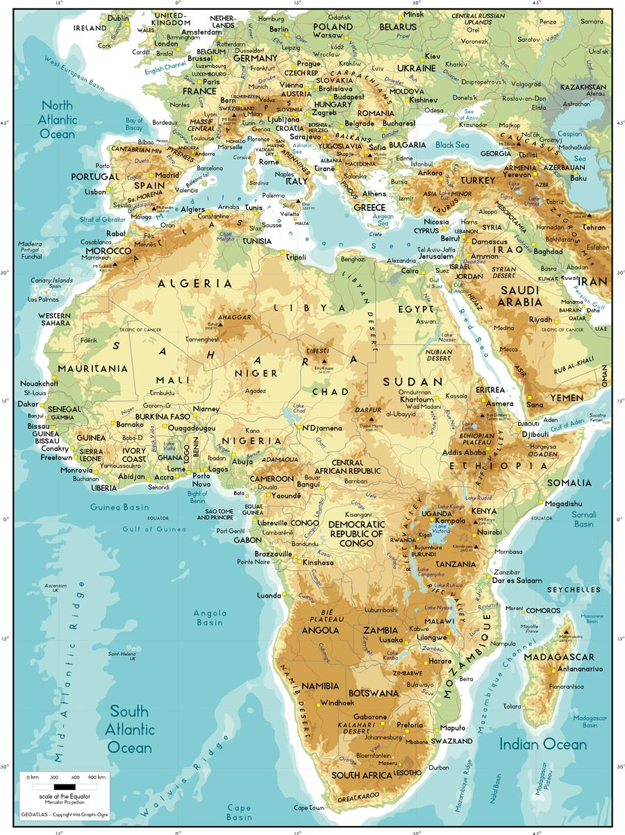 Cartes De L Afrique Globes Terrestres