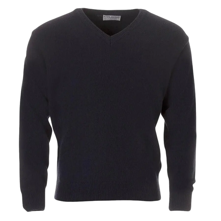 Golding Lambswool V-Neck Sweater in Navy