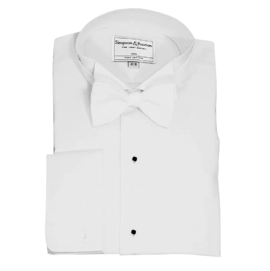 Simpson & Ruxton Wing Collar Marcella Dress Shirt