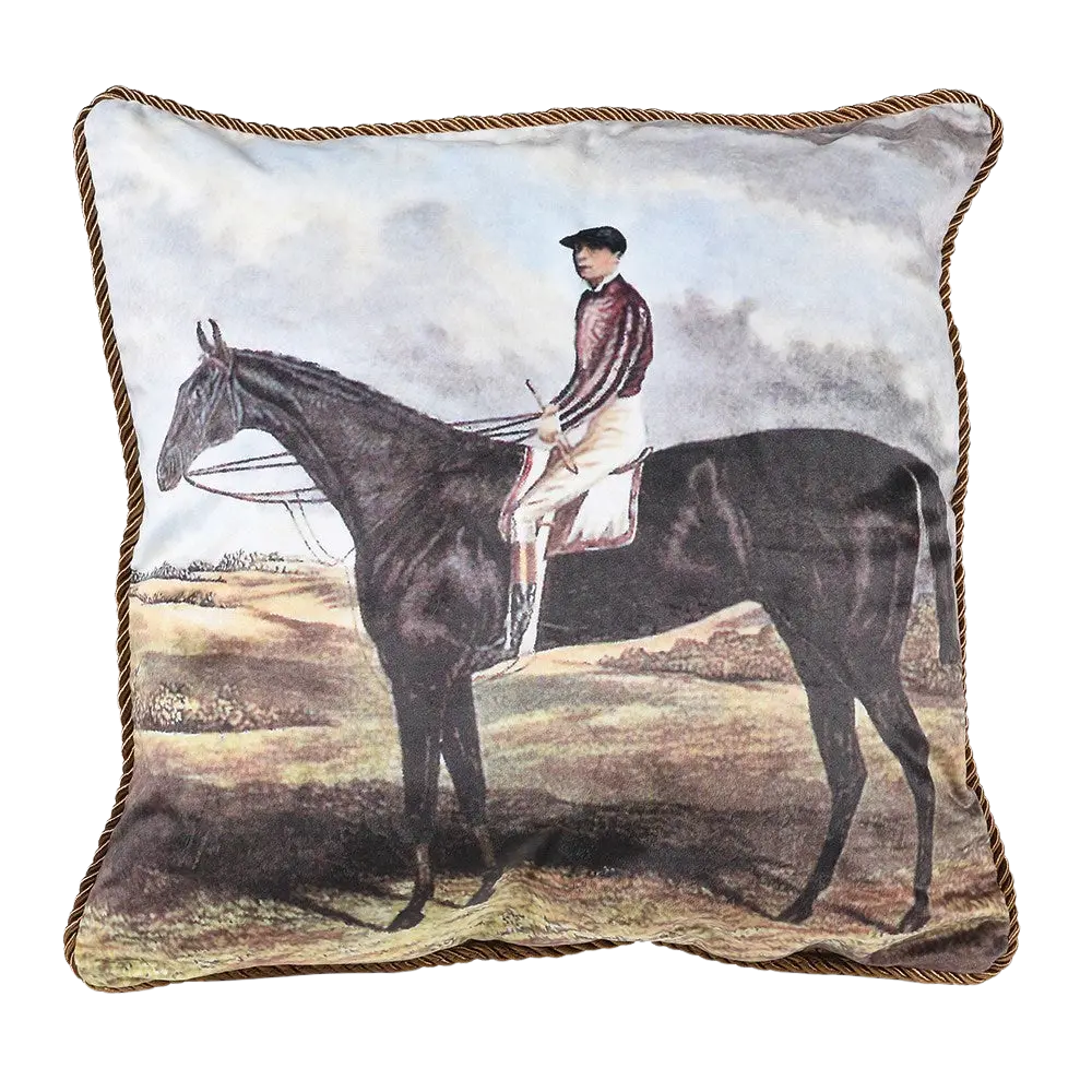 Horse And Rider Cushion Cover