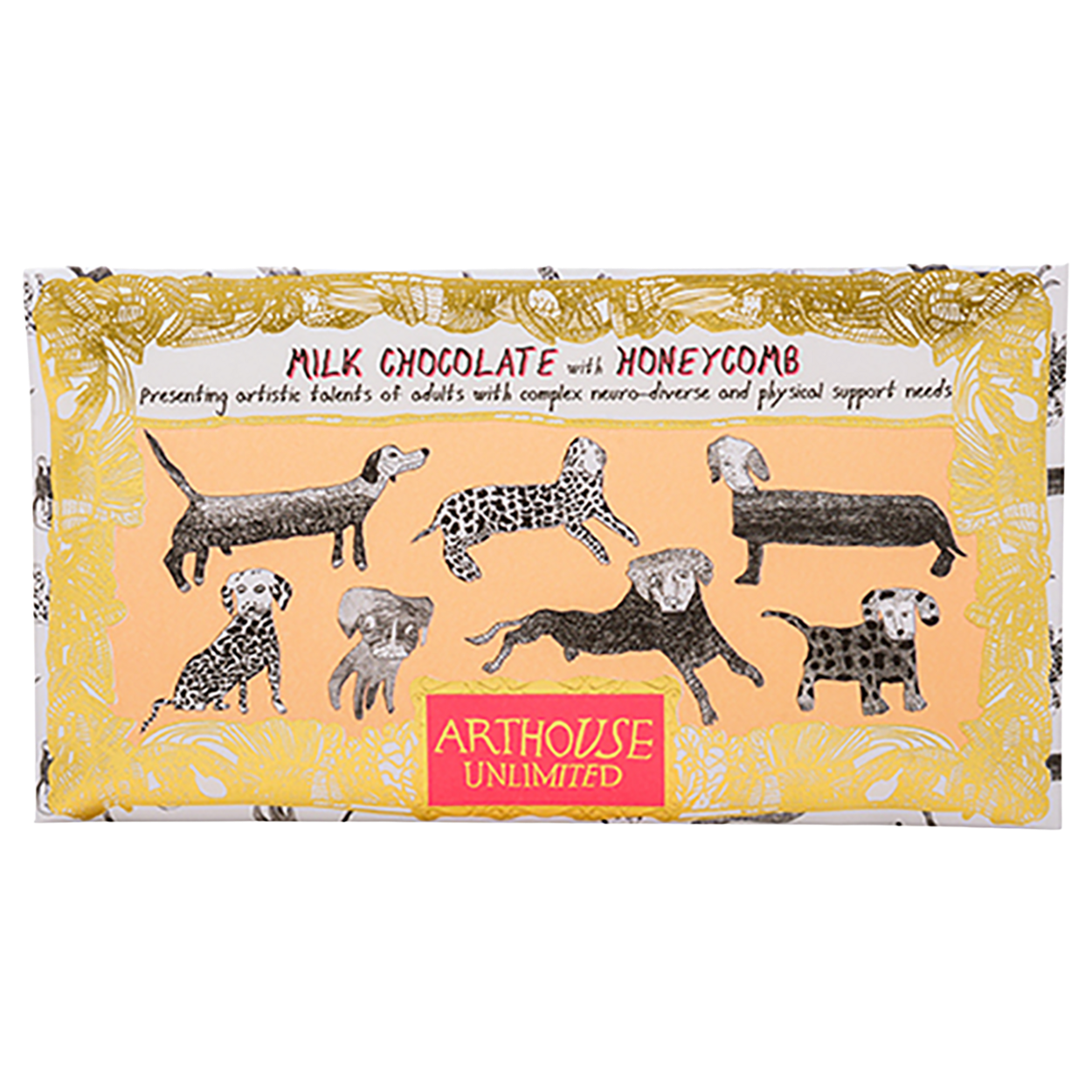 Arthouse Unlimited Dogalicious Milk Chocolate Bar with Honeycomb - 85g