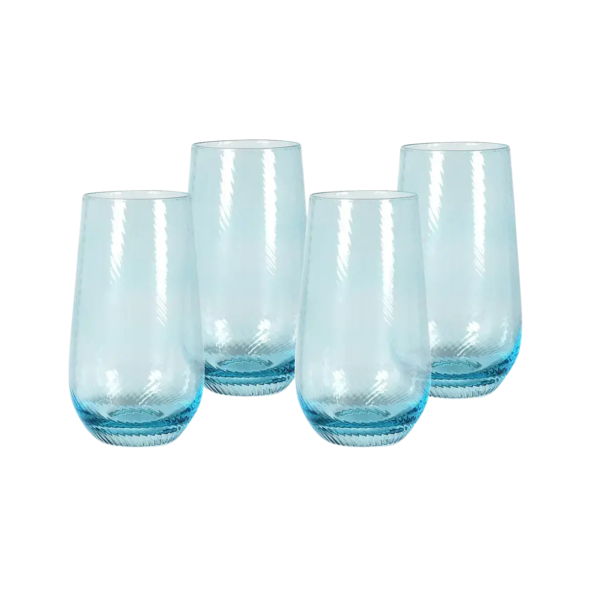 Coach House Set Of Two Sky Blue Hi Ball Glasses