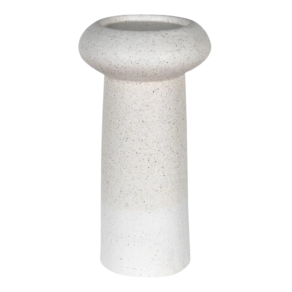 Medium Off White Speckled Ceramic Candle Holder