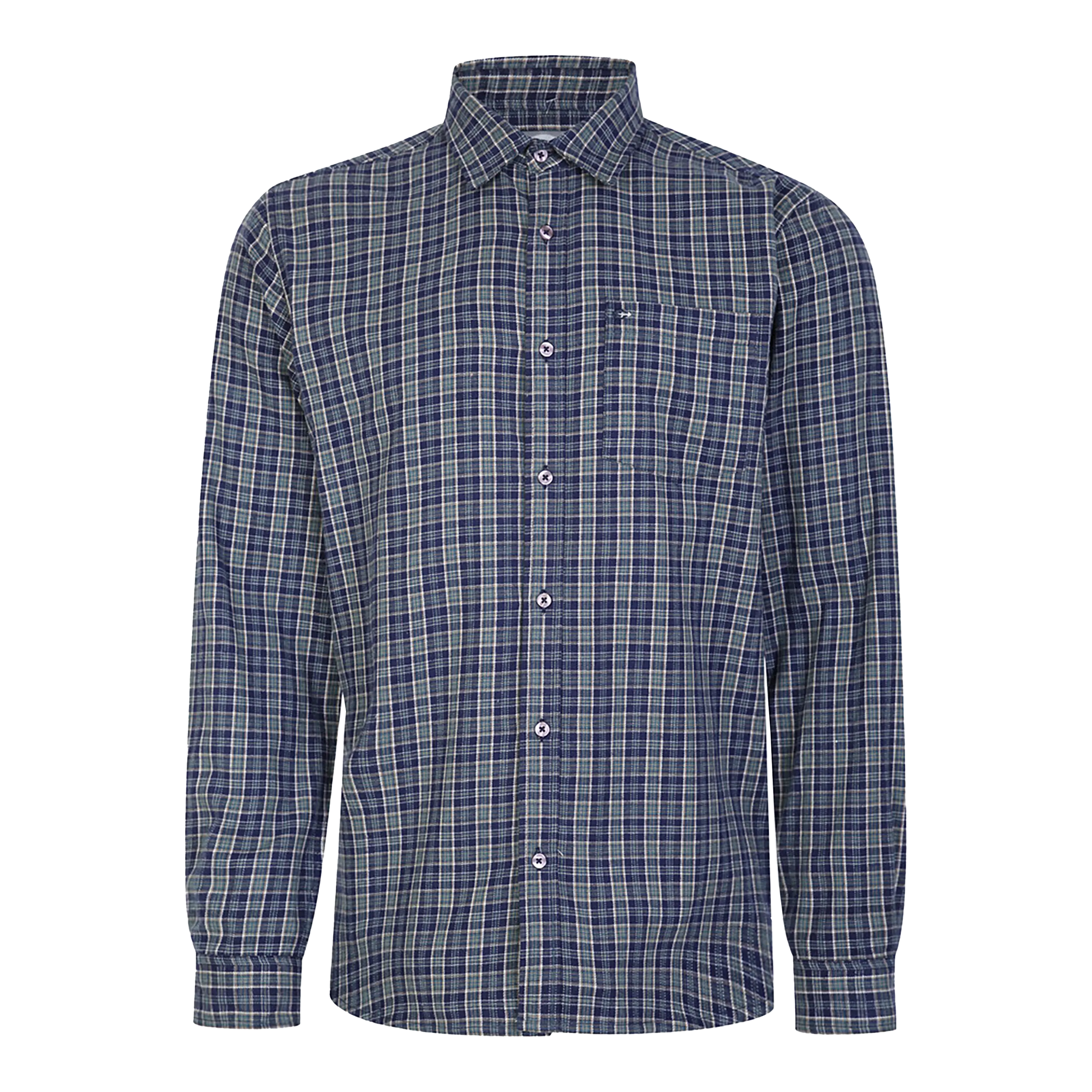 Peter Gribby Brushed Cotton Long Sleeve Shirt for Men