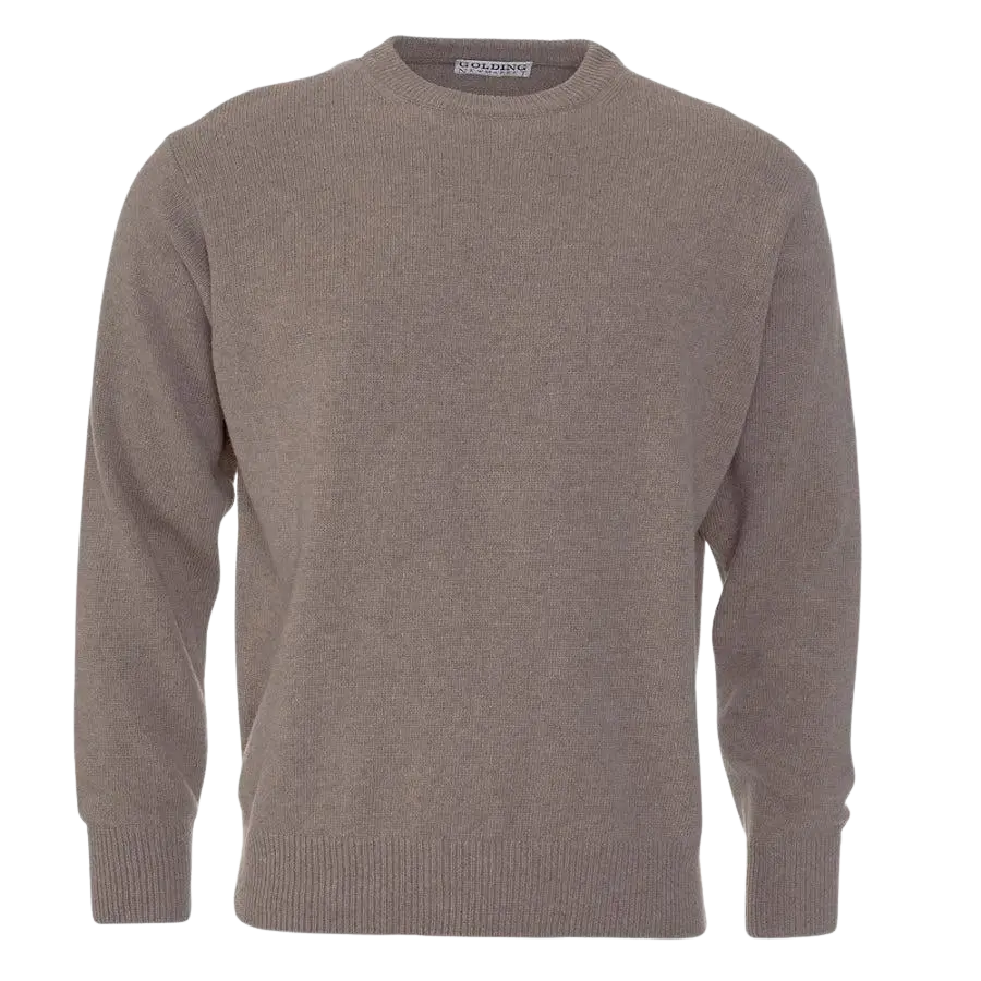Golding Lambswool Crew Neck Sweater in Fawn
