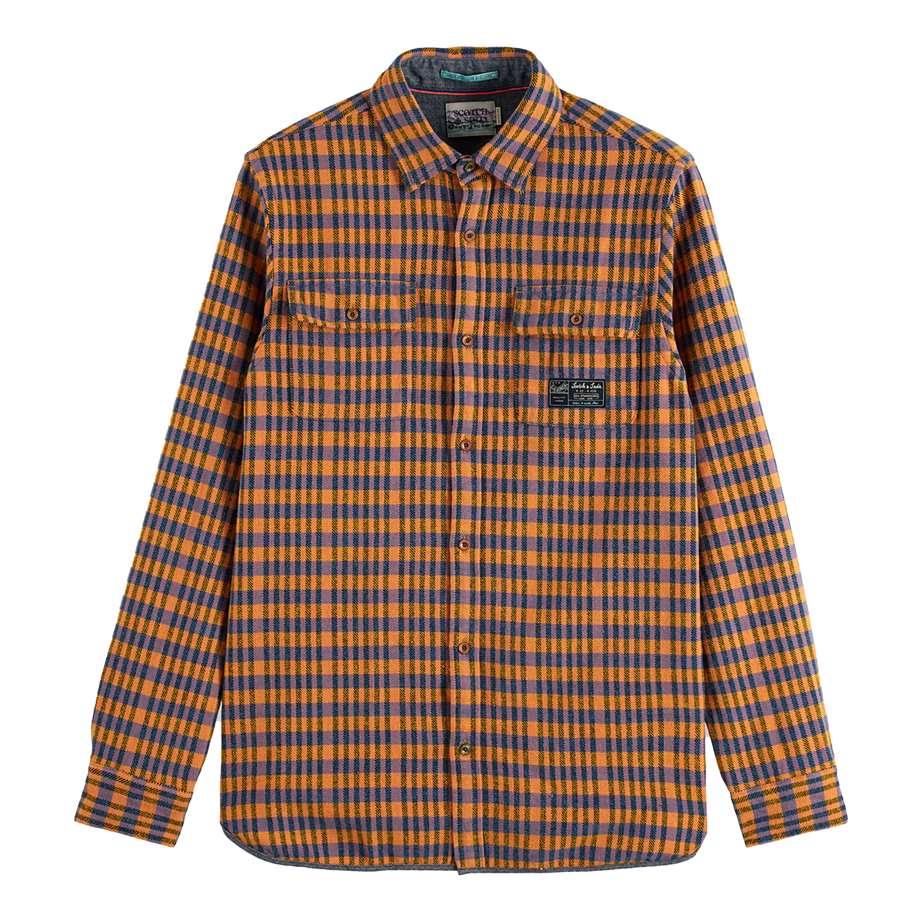Scotch & Soda Regular Fit Mid-weight Flannel Check Shirt for Men