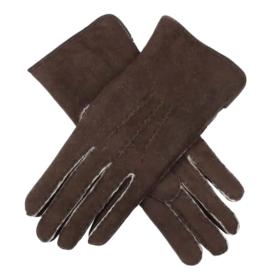 Dents Hannah Lambskin Gloves for Women in Mahogany