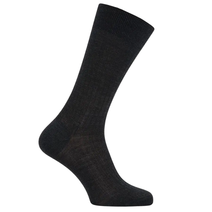 Pantherella Mens Merino Blend Socks in Charcoal
