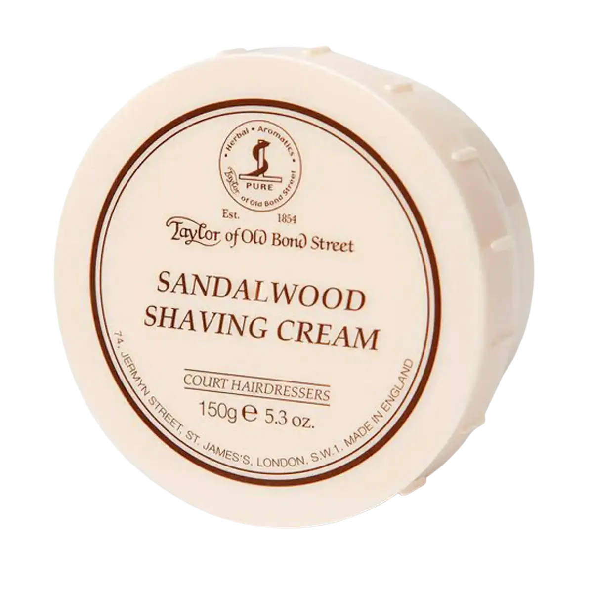 Taylor Of Old Bond Street Mens Shaving Cream Tub in Sandalwood 150ml