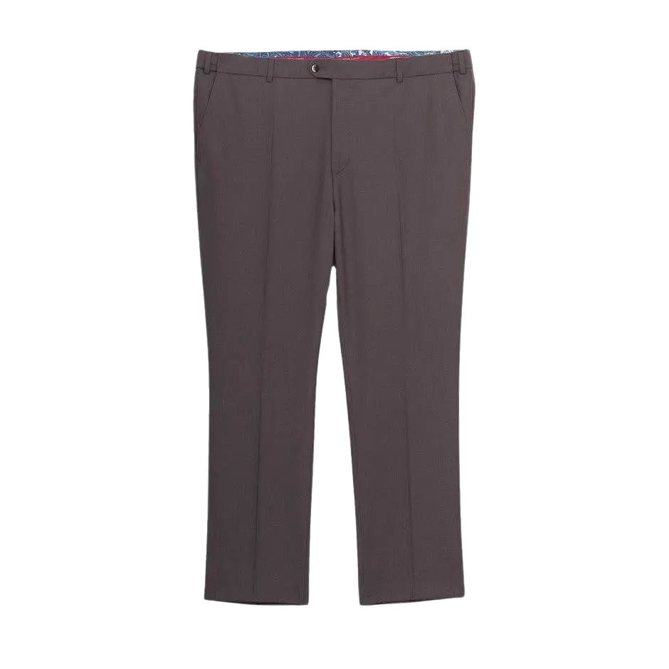 Meyer Oslo Soft Gabardine Trousers for Men in Brown