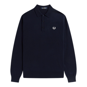 Fred perry long online sleeve knitted polo