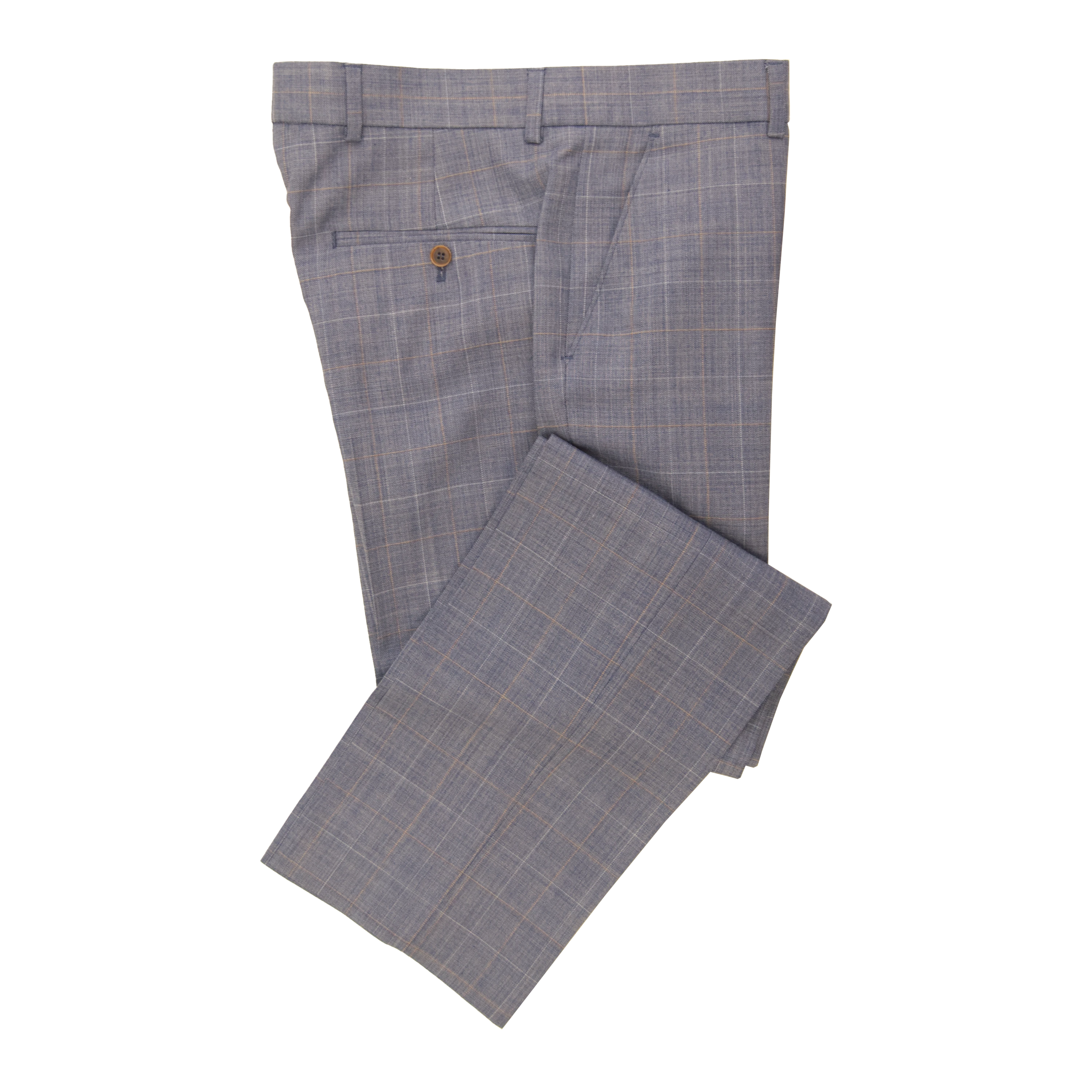 Coes Check Suit Trousers for Men in Sky