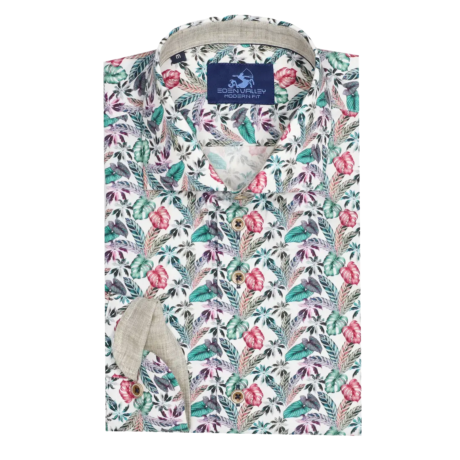 Eden Valley Floral Print Linen Shirt for Men