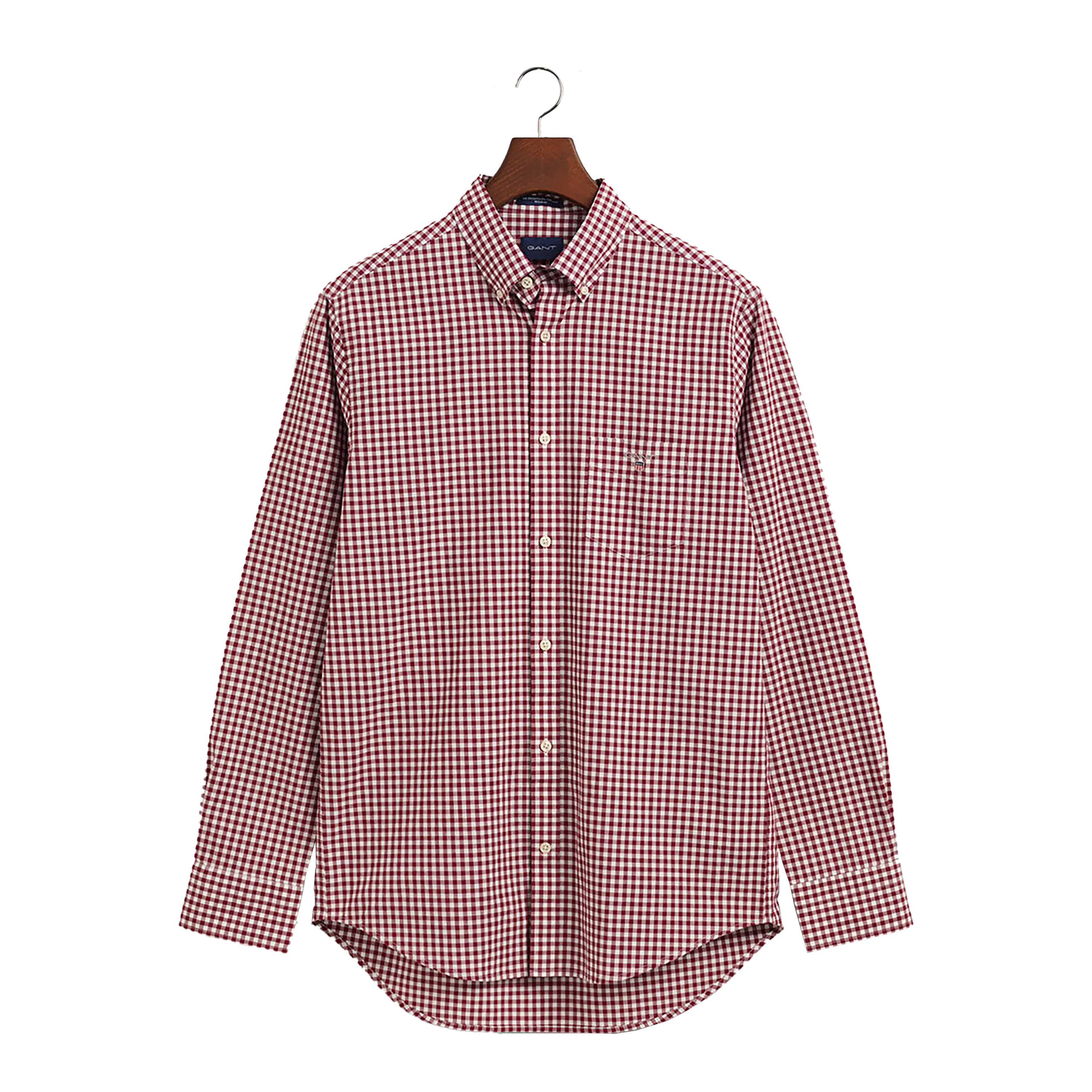 GANT Broadcloth Gingham Long Sleeve Shirt for Men