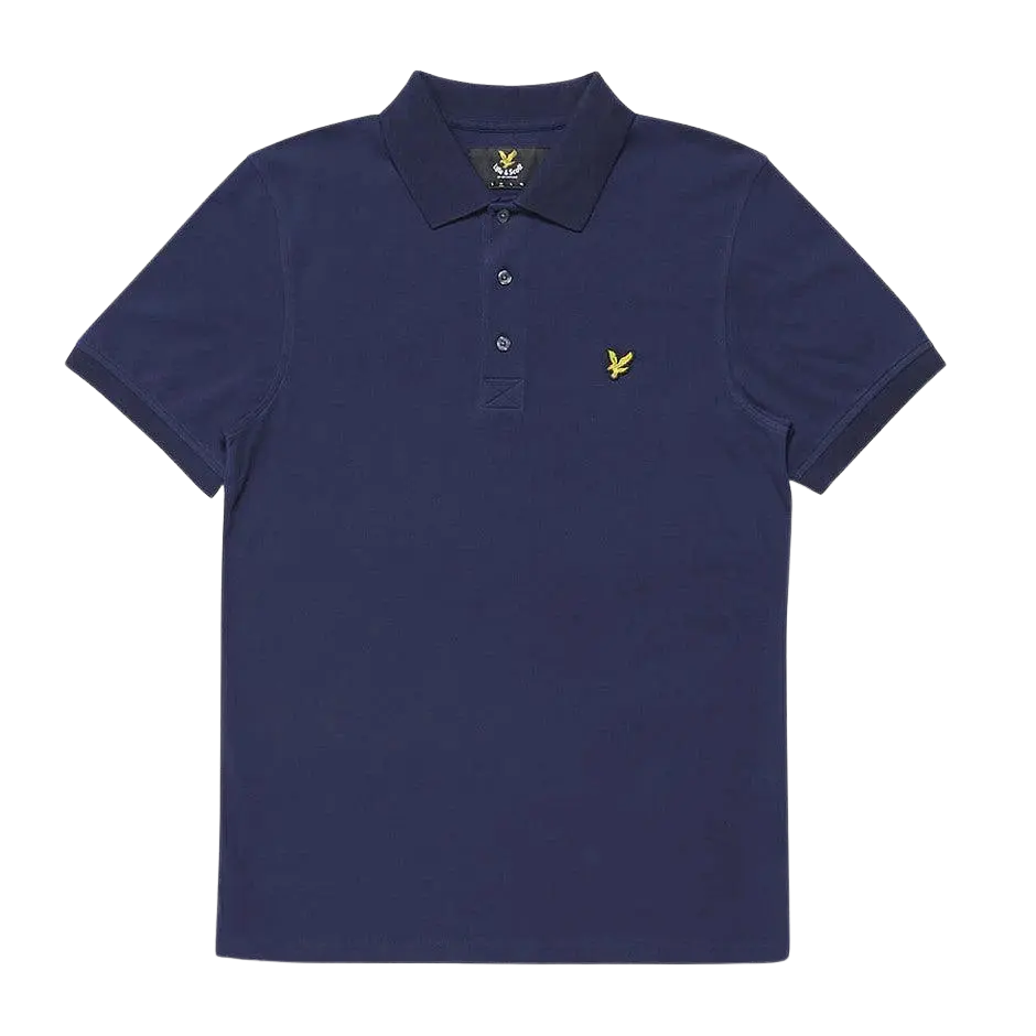 Lyle and Scott Plain Polo Shirt for Men in Navy