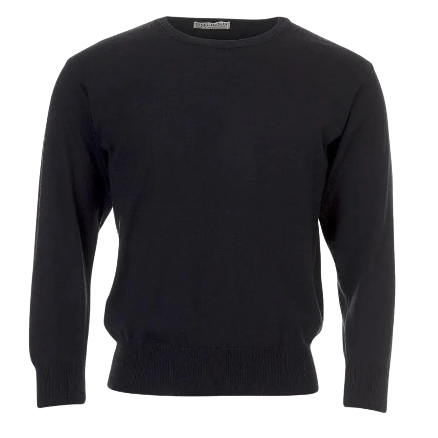 Golding 100% Merino Wool Crew Neck Pullover in Navy