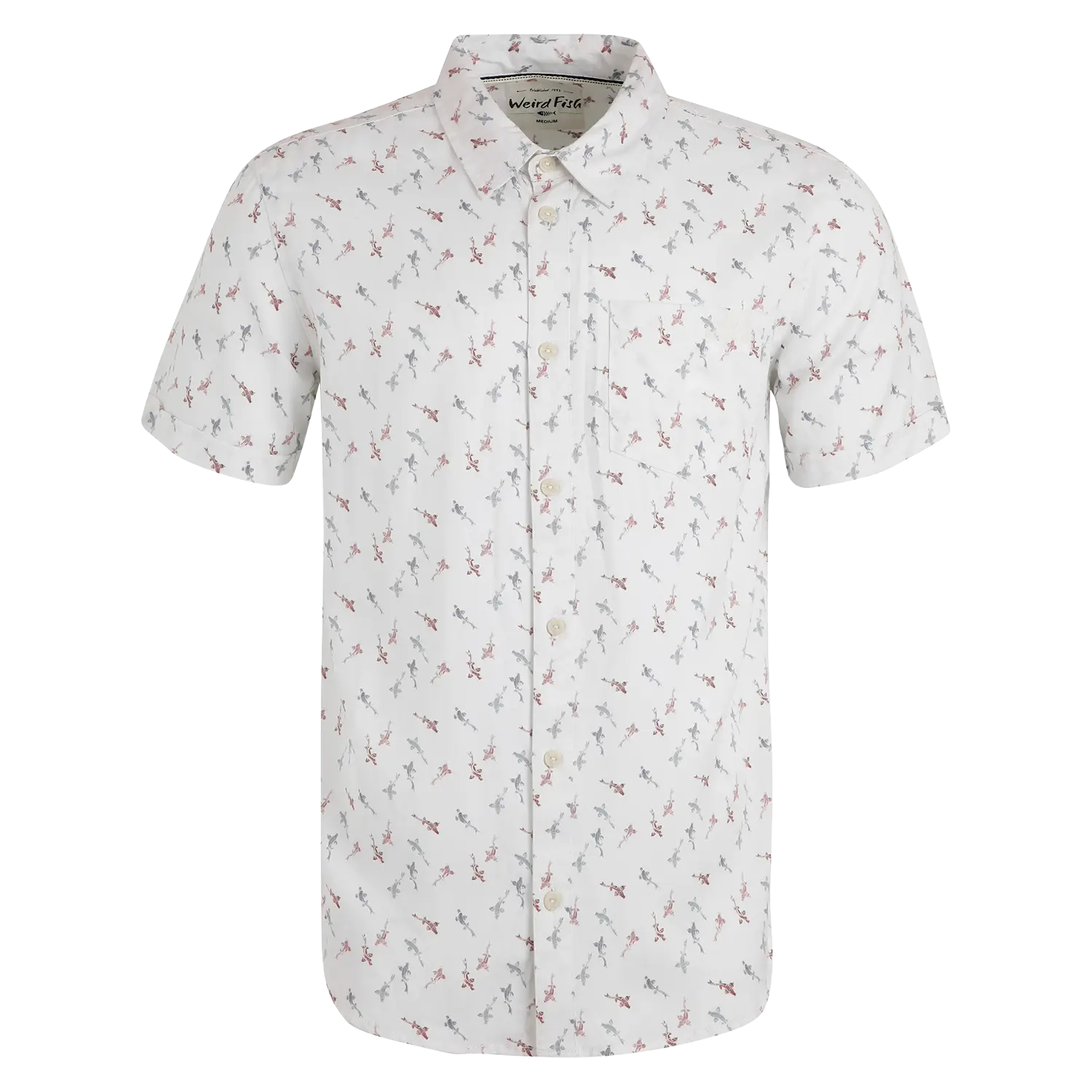 Weird Fish Keilor Short Sleeve Printed Tencel Shirt for Men