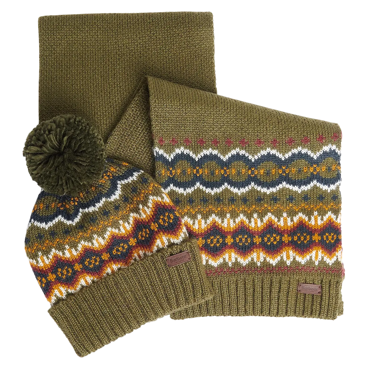 Barbour Fairisle Beanie & Scarf Gift Set