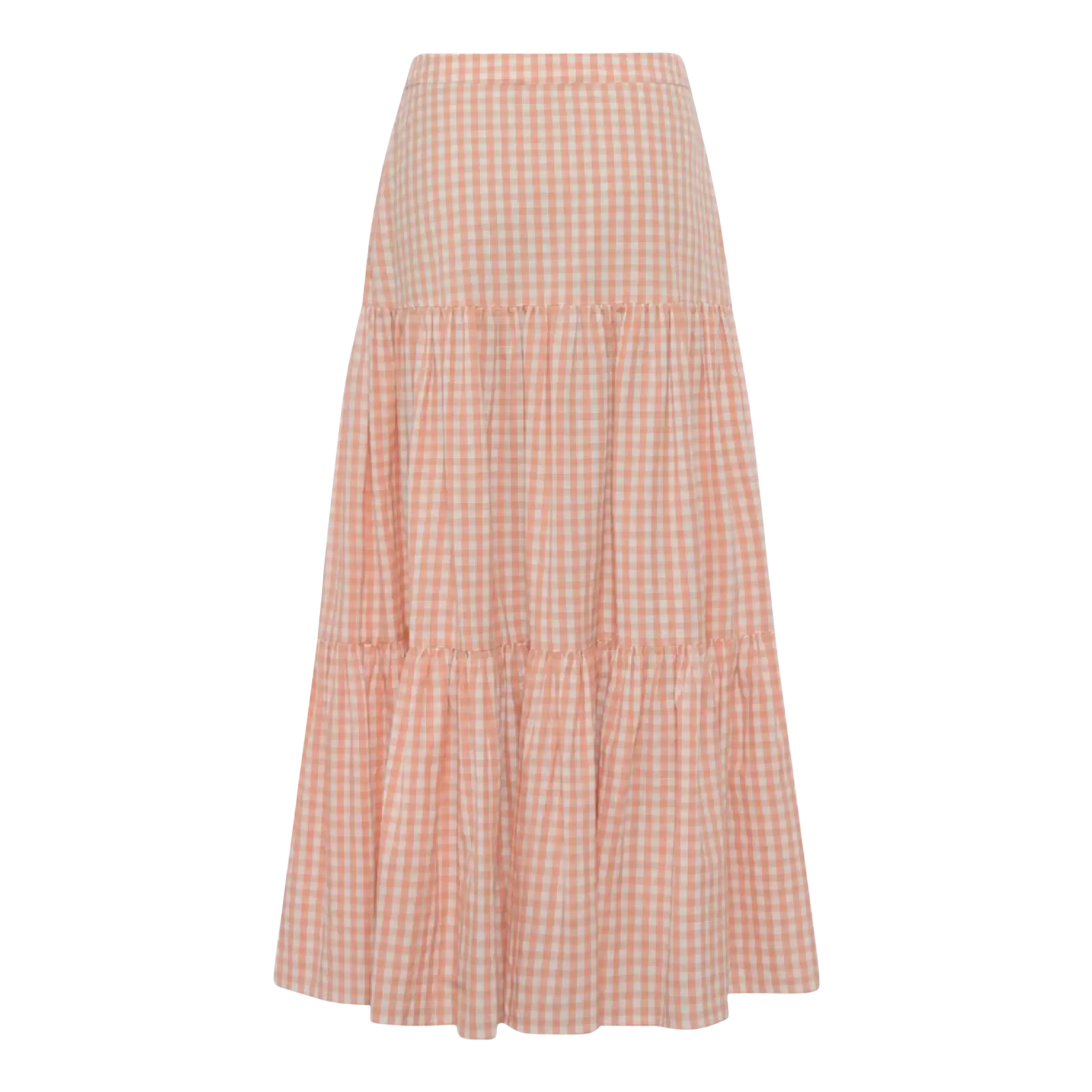 Great Plains Classic Gingham Tiered Midi Skirt for Women