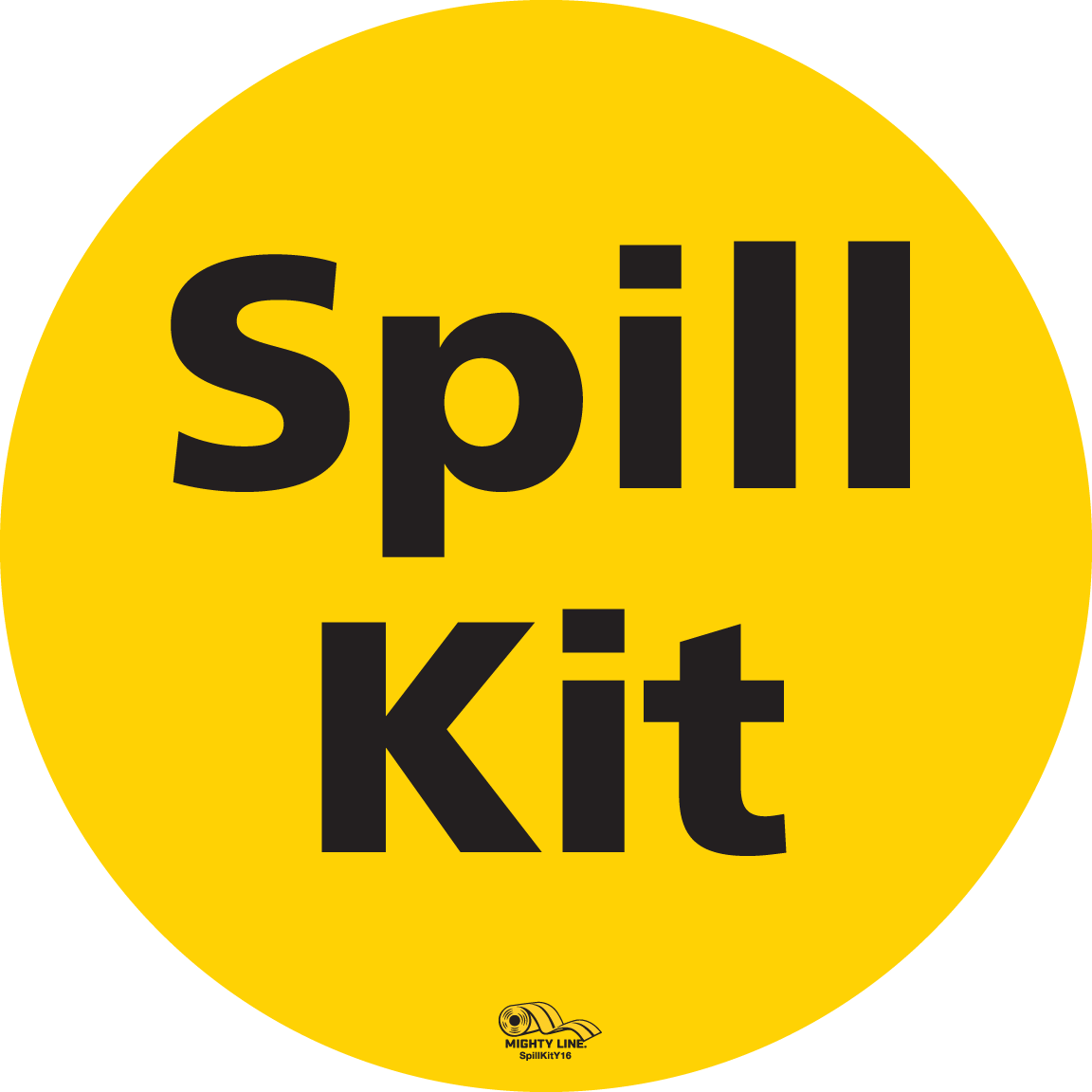 Yellow Spill Kit, 16" Floor Sign