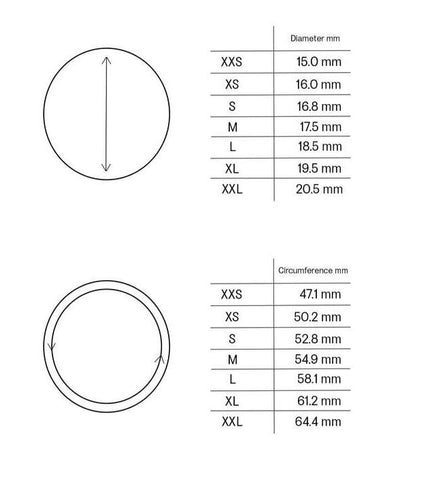 ring size chart diameter