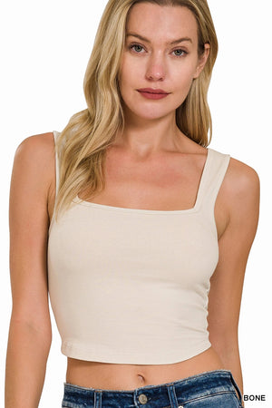 Square Neck Cami Top - Grey Lotus Clothing & Lifestyle