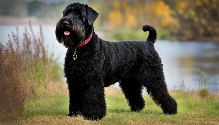 Russian Black Terrier dog
