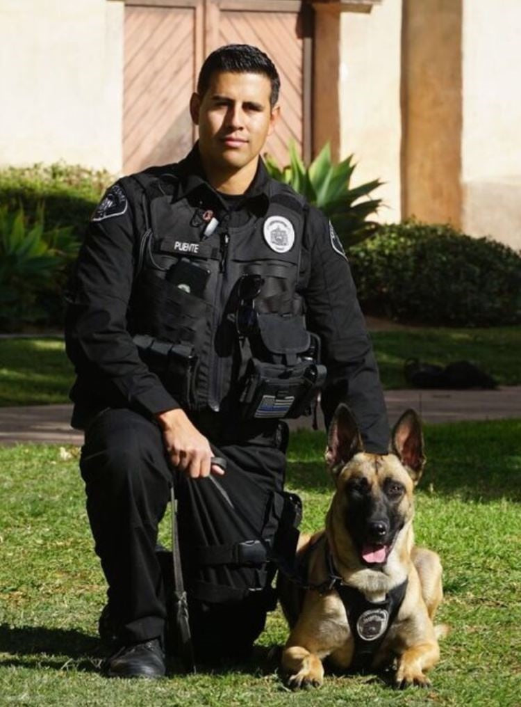 San Gabriel Police Officer Paul Puente and Bentley