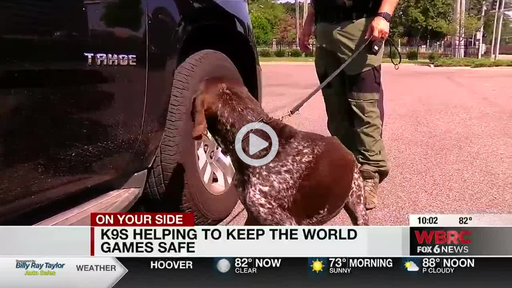 K9s helping to keep the World Games safe