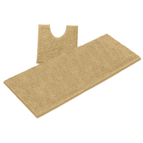 LuxUrux Yellow Bathroom Rug Set 2 Piece –Extra-Soft Bath mat