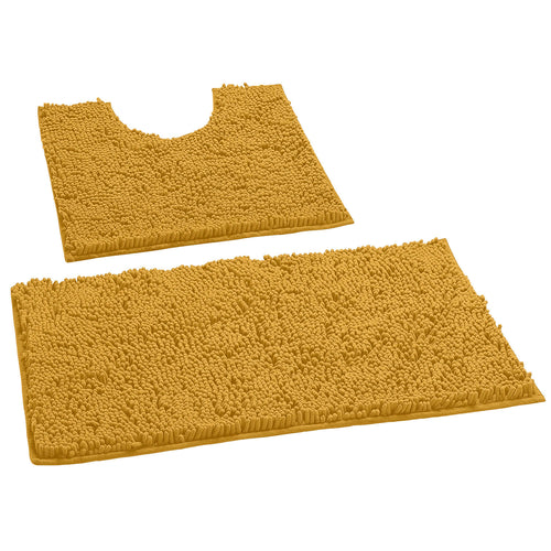 H.VERONNEX Luxury Chenille Red Bathroom Rugs Sets 2 Piece, Thickened Hot  Melt Rubber Bottom Bath Mats for Bathroom Non Slip,Bath Rugs Quick Dry